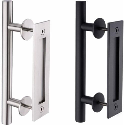 304 Stainless Steel Sliding Barn Door Pull Handle Wood Door Handle Black Door Handles For Interior Doors Handle