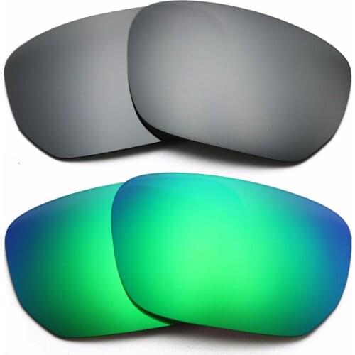 Silver Mirrored & Green Mirrored Polarized Replacement Lenses for Style Switch Frame 100% UVA & UVB