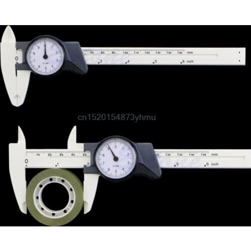 AIMOMETER New Vernier caliper 1pc 150mm 6inch Dial Caliper Plastic Vernier Caliper 4Way Gauge Micrometer 0.1mm Vernier caliper