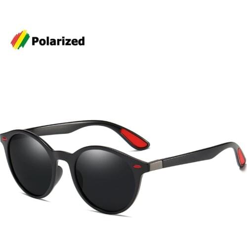 JackJad 2020 Fashion Modern Round Style TR90 Polarized Sunglasses Red Rivets Vintage Brnad Design Sun Glasses Oculos De Sol A599