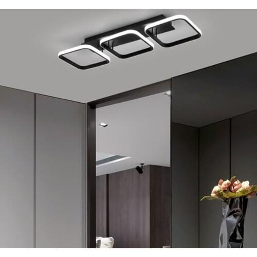 LED Chandeliers Modern Creative LED Ceiling Lights For Living room Bedroom Kitchen Lustre Rectangle Home Aisle Corridor Lights