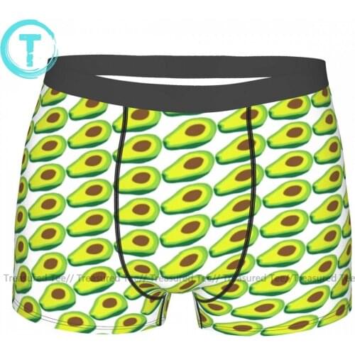 Avocado Underwear Boy Design Classic Trunk Pouch Trenky Polyester Boxer Brief