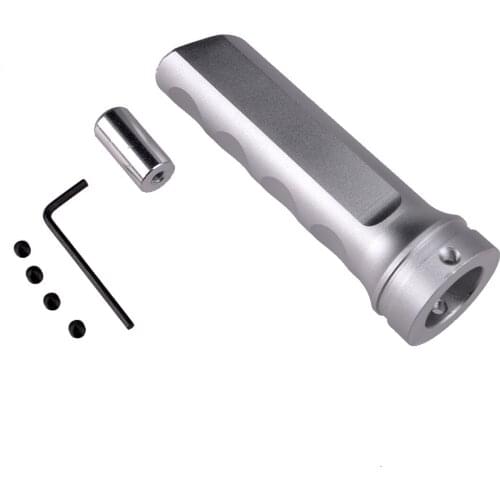 Universal Car Handbrake Cover Handle Protector Hand Brake Sleeve Kit Decor Decoration Silver Aluminum Alloy