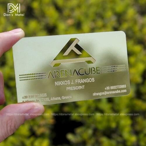 High-grade metal business card stainless steel membership card hollow metal business card customization
