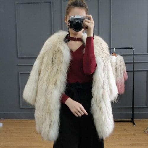 JKP NEW Real fashion Raccoon fur Animal Skins Coats women natural Raccoon fur Animal skins coat female coat luxury clothes
