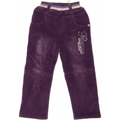 Winter 3-7Y Boys Pants Warm Thicken Velvet Teens children Trousers letters embroidered steel button fleece baby pants 0214L