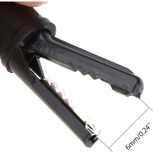 2 Pcs Push Button Type Full Protective Alligator Clips For Professional Multimeter New