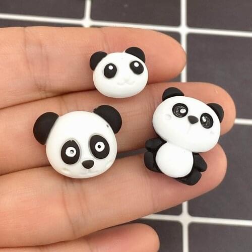 20Pcs Resin Lovely Kawaii Cartoon Panda Flatback Resin Cabochon Scrapbook Phone Beauty DIY Embellishments Accessories