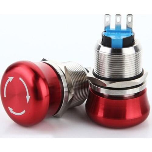 22mm metal stainless steel Emergency stop button switch for elevator Failure stop push button switches