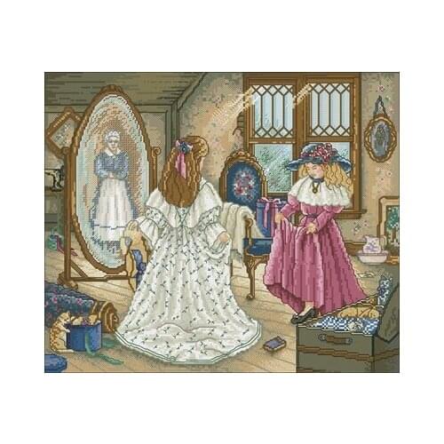 25-bride-to-be (14CT) GNOMES (14CT) Counted Cross Stitch 11CT 14CT 18CT DIY Cross Stitch Kits Embroidery Needlework Sets