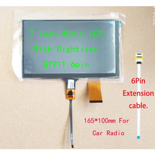7inch Car Navigation Universal LCD 40pin 1024*600 With Capacitive Touch Screen NEW 165*100mm