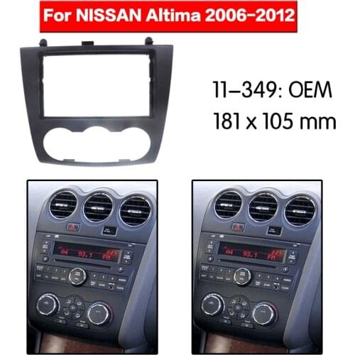 Car Radio Fascia Multimedia Frame Kit For NISSAN Altima 2006-2012 Facia Panel Trim Dash CD Double Din Audio Bezel Mount Kit