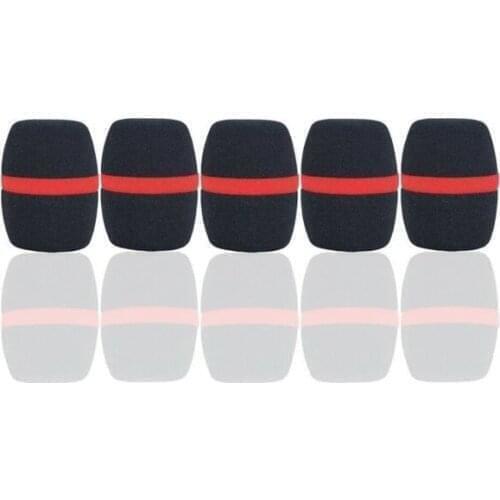 Bolymic 5 Thick Professional Microphones Windscreen Cover Foam Windshield Pop Filter for Sennheiser Handheld Microphone 5 Pack