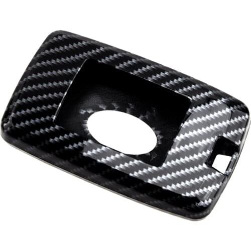 Car Carbon Fiber Black Smart Key Fob Case Shell Cover Fit For Land Rover Range Rover Discovery Jaguar XE E-PACE I-PACE 2020 2021