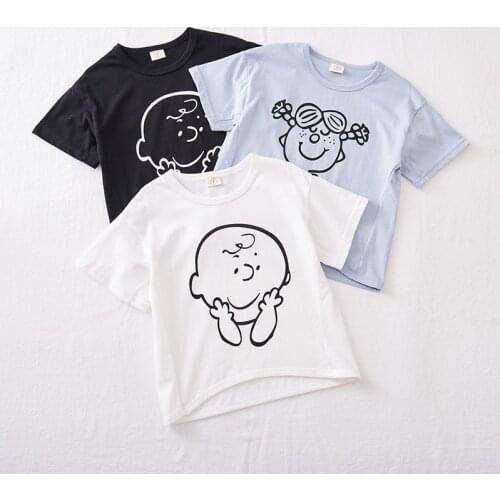 100-140 cm Childrens wear 2020 summer clothes girl and boy cute cartoon short sleeve t-shirt