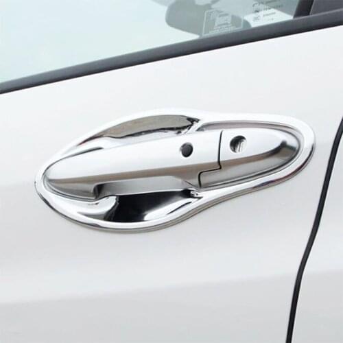 For Honda City Sedan 2014 2015 2016 car Styling ABS Chrome Car door protector intelligent Handle Decoration Cover Trim