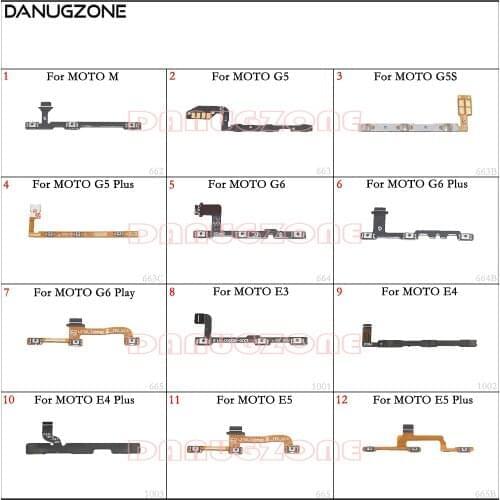 2PCS For Motorola MOTO M G5 Plus G5S G6 Play E3 E4 E5 Power Button Switch Volume Button Mute On / Off Flex Cable