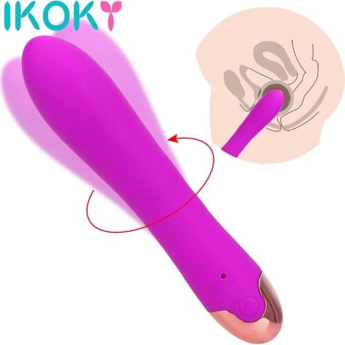 IKOKY Vagina Clitoris Stimulate G-spot Massage Sex Toys for Woman Powerful Vibration Dildo Vibrator Female Masturbator 5 Speeds