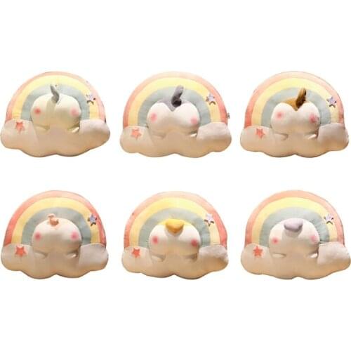 Creative Rainbow Soft Dog Butt Pillow Funny Seat Cushion Comfort Support Office H055