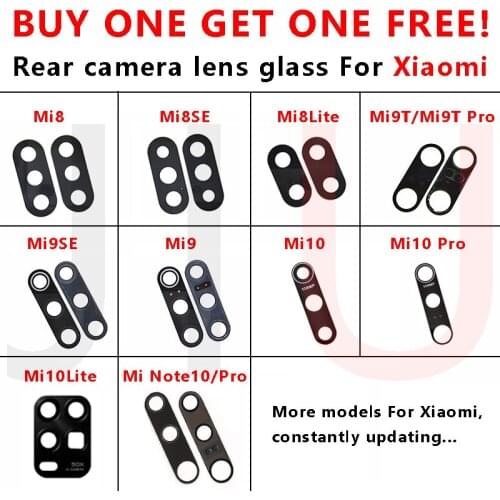 Buy one get one free,Repair Parts Rear Back Camera Glass Lens with adhesive sticker For Xiaomi Mi8 8SE Mi8Lite Mix2s max3