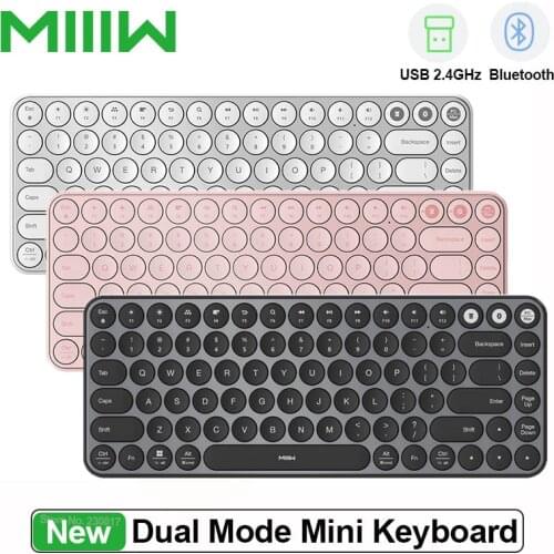 Miiiw Bluetooth Dual Mode Mini Keyboard Wireless 2.4GHz Keyboard For Windows / Mac / Android / IOS Keyboard