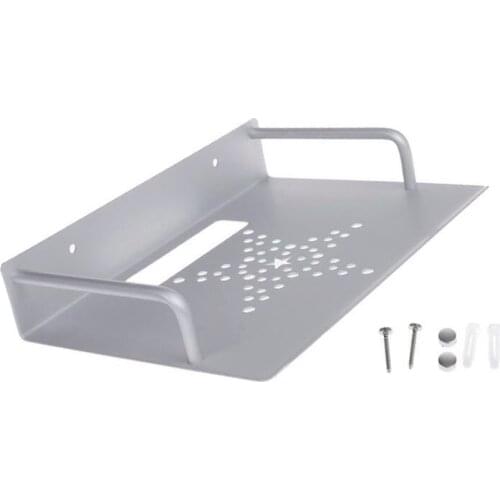 Wall Mount Storage TV Box Router Shelf Set-Top Box Bracket Holder Mini PC DVD Player Stand Rack Aluminum Single-Layer