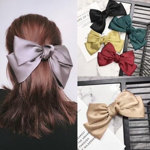 New Arrival Big Bows Elastic Hair Bands Women Girls Headband Fashion Korean Hair Clip Sweet Hair Accessories Cute Fashion Solid