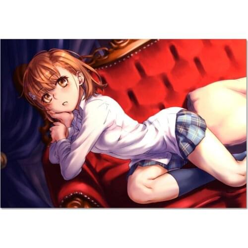 A Certain Scientific Railgun Poster Cloth Silk Poster Home Decoration Wall Art Fabric Poster Print 40X60cm.50X75cm,60X90cm