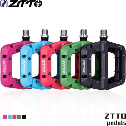 ZTTO MTB Road Bike Ultralight Sealed Pedals Nylon pedal Cycling Parts XC BMX Anti-slip 2 Bearings System mountain bike 12mm Axle