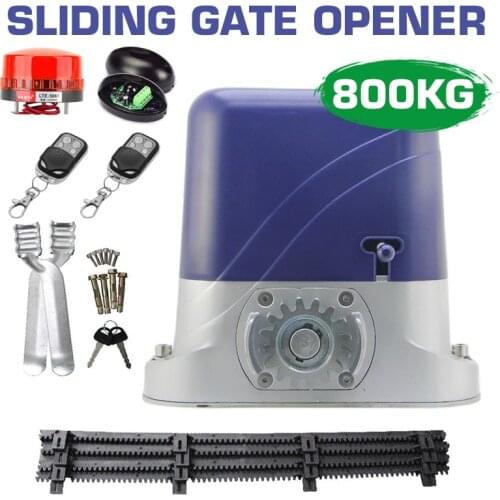 800kg Automatic Remote Control Sliding Gate Motor Drive with 4m Nylon Racks Electric Sliding Gate Door Opener Actuator Operator