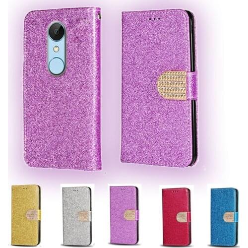 Luxury Glitter Diamond Flip Leather Wallet Phone Case For Xiaomi Redmi 5 Phone stand function cover with card slot