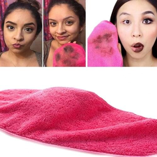 18x40cm Makeup Remover Towel Microfiber Pad Cleansing Tool Make Up Remover Cloth Towel Soft Reusable Facial Wipe Cloth