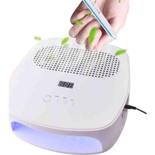 LEDs Nail Dryer Nail Art Tools 120W 2-IN-1 Nail Lamp & Vacuum Cleaner For Manicure Nail Dust Collector with Two Powerful Fan 42