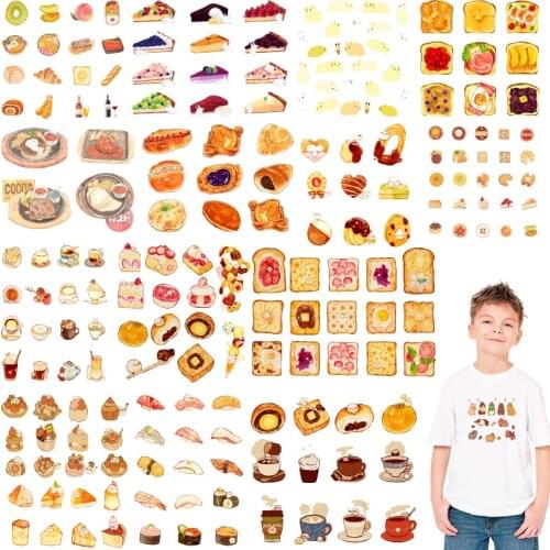 Food meal hamburger sandwich Heat Transfer Stickers on Clothes Ironing stickers Iron on patches Thermal Stickers
