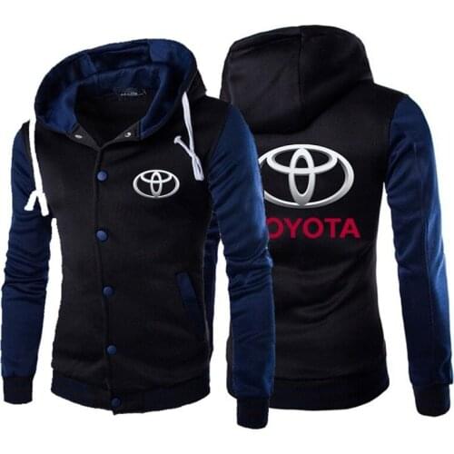 Toyota Car Logo Autumn Print Hoodies High Street Casual Sport Comfortable Harajuku Baseball Uniform Jacket male Cotton Coat