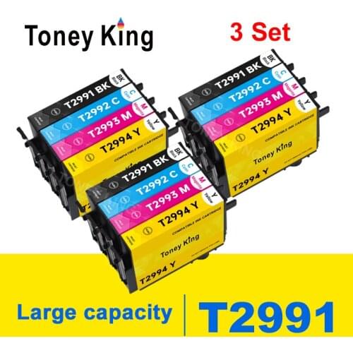 Toney King 10 PCS 29XL T2991 T2991XL T29XL compatible For Epson ink Cartridges XP 235 247 245 332 335345 435 432 445 442 printer