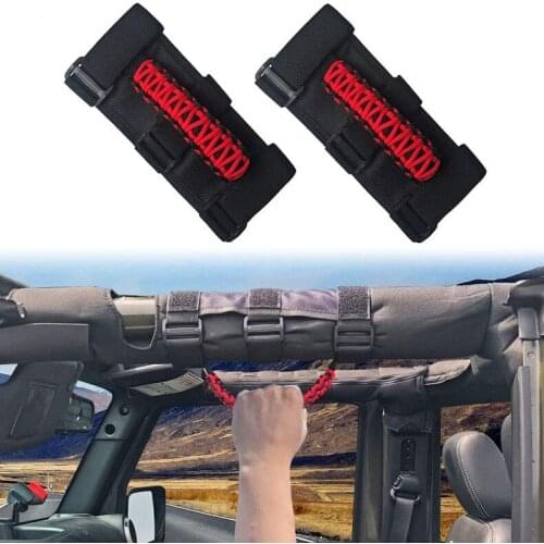 Umbrella rope braided handrail Roll Bar Grab Handles Grip Handle For Jeep Handles Straps Thin Holder Wrangler car handrail