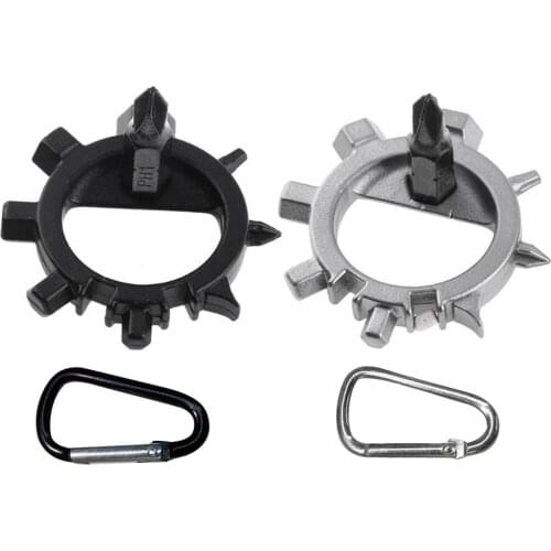 Outdoor Portable Bicycle Repair Tools Stainless Steel 12 in 1 Multifunctional Screwdriver Multitool with Keychain Bottle Opener