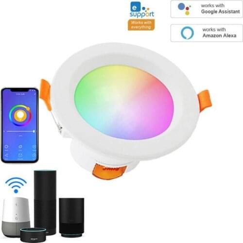 EWeLink WiFi Smart LED Downlight Dimming Round Spot Light 12W RGB Color Changing Warm Cool light Work with Alexa Google Home