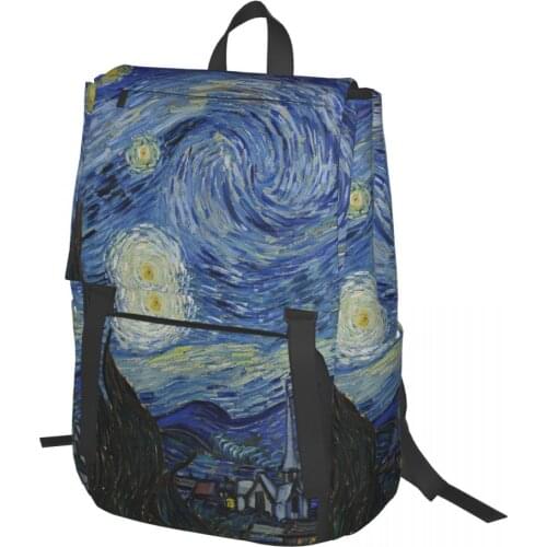 Van Gogh,The Starry Night Backpack for Girls Boys Travel RucksackBackpacks for Teenage school bag
