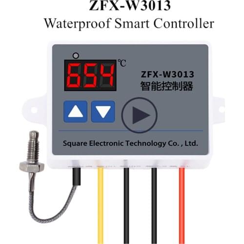 ZFX-W3013 Waterproof smart controller Temperature Controller High Temperature Controller with K-type thermocouple Sensor AC 220V