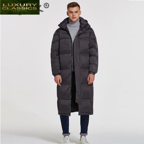 Winter Mens Down Jacket Men Clothes 2021 Korean Fashion X-Long Duck Down Coat Male Jacket Puffer Parka Coats Ropa Hombre