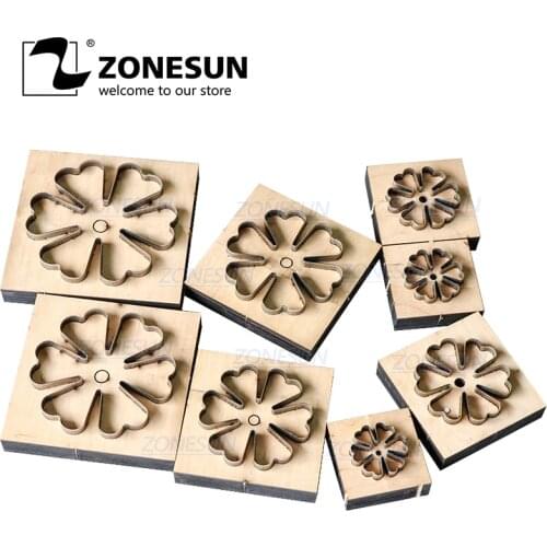 ZONESUN Flower Leather Cutting Die DIY Cut Out Leather Decoration Wood Template Punching Die Cuts Steel Rule Die