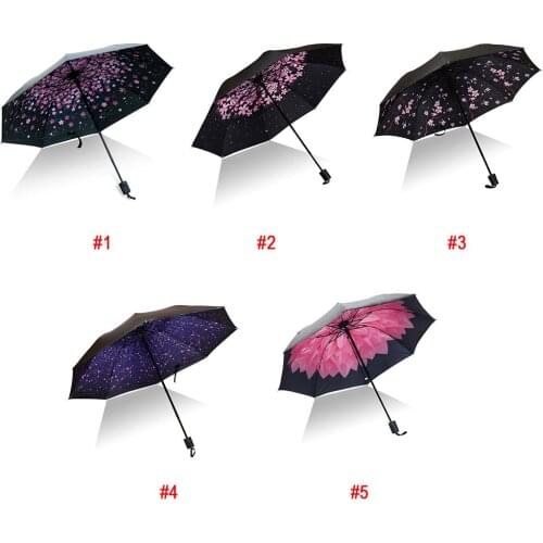Sunshade Umbrella Anti-UV Umbrella Umbrella Furl Internal Printing Courtyard Portable Dustproof Waterproof Sakura