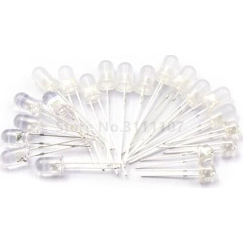 100PCS/LOT 3mm 5mm Fast Slow RGB Flash Red Green Blue Rainbow Multi Color Light Emitting Diode F3 F5 Round LED Full Color