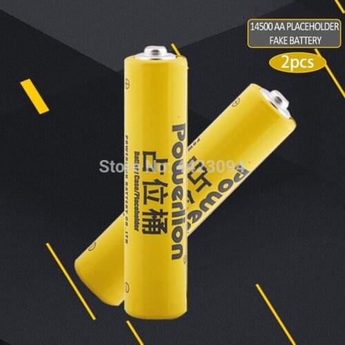 2pcs/lot 14500 li-ion lithium dummy fake battery AA battery setup dummy cells can't charger for Lithium iron phosphate battery