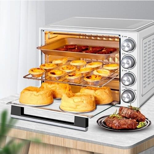40L Large Capacity Oven Household Baking Small Automatic Multifunctional Pizza Toaster Oven Kitchen Appliances Electric