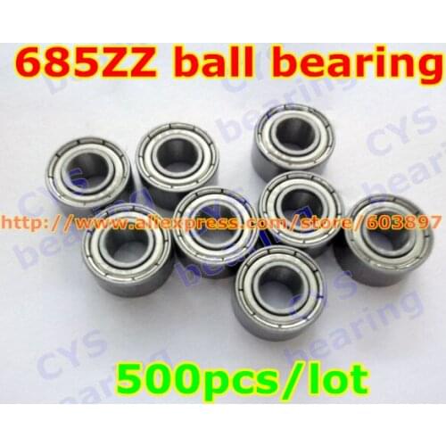 500pcs /lot 685ZZ 685ZZ 5X11X5mm 5*11*5mm 685-2Z radial shaft ball bearing
