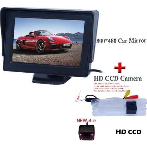 Adapt for Nissan March for Renault Logan for Renaults Sandero170 degree car rear reversing camera +4.3car rear display monitor