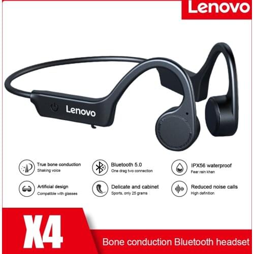 Lenovo X4 Bone Conduction Headphone Wireless Bluetooth 5.0 TWS Waterproof Sweatproof Sport Running Stereo Neck Hanging Headset